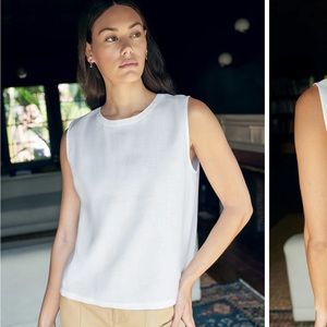 No flaws!! Great condition. White Quince 100%linen tank